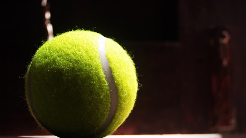Close up of tennis ball 