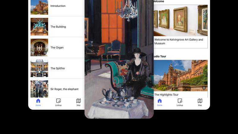 Photograph showing Kelvingrove's Free Digital Guide on Bloomberg Connects