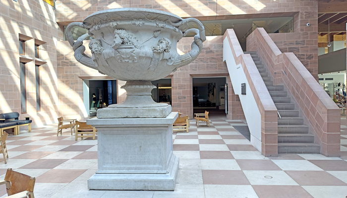 Photograph showing the courtyard, inside The Burrell Collection