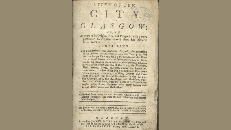 Title page of a book. 