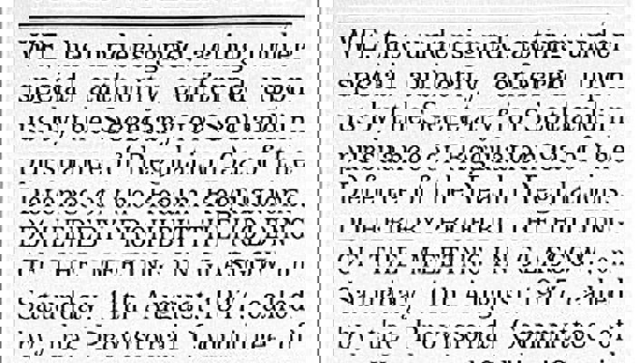 A black and white photocopy of a typed city of Glasgow Prohibition of meeting of workers' and soldiers' council form. 