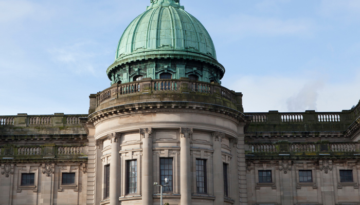 Historic building with copper dome