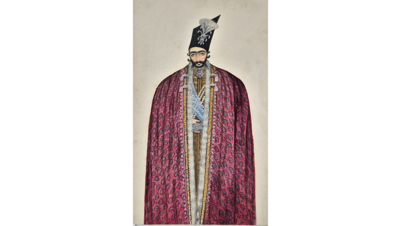 Painting of a Persian King Naser al-Din Shah